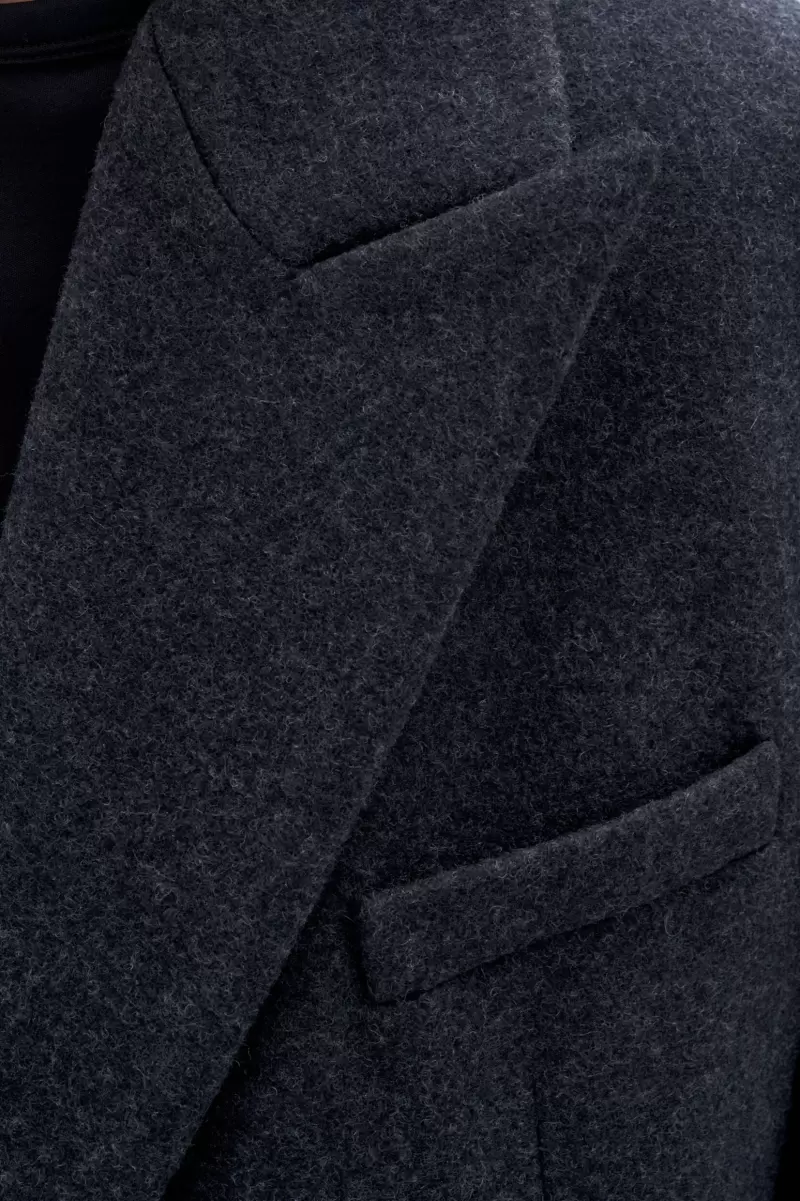 Gut Geschnittener Mantel Damen Filippa K Rabattcode Anthracite Melange Outerwear - 1