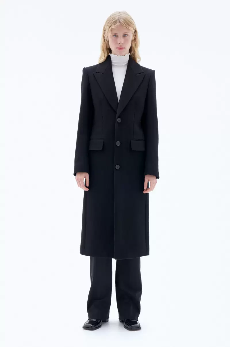 93 Slim Wool Coat Filippa K Outerwear Vielseitigkeit Damen Black