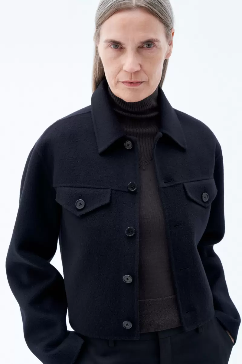 Short Wool Cashmere Jacket Werbestrategie Outerwear Black Damen Filippa K - 2