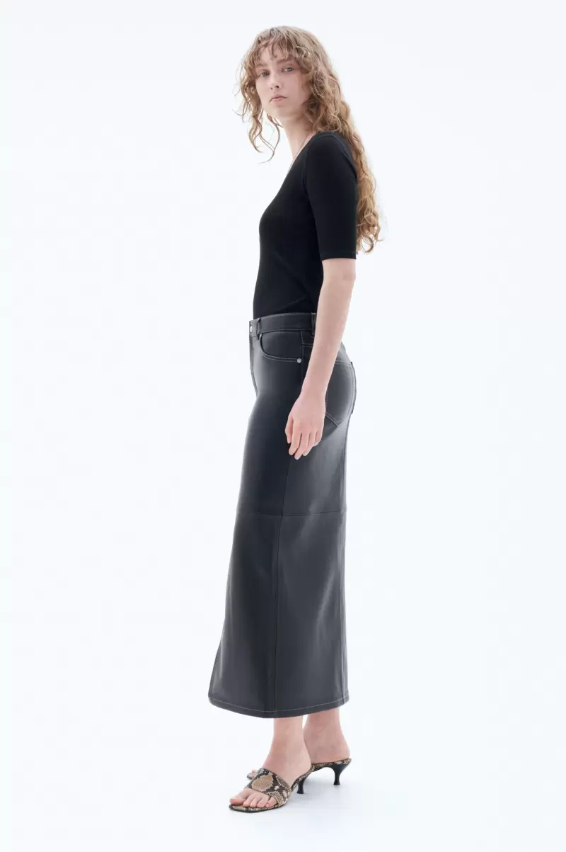 Strick Damen Transparentes Woll-T-Shirt Filippa K Qualität Black - 1