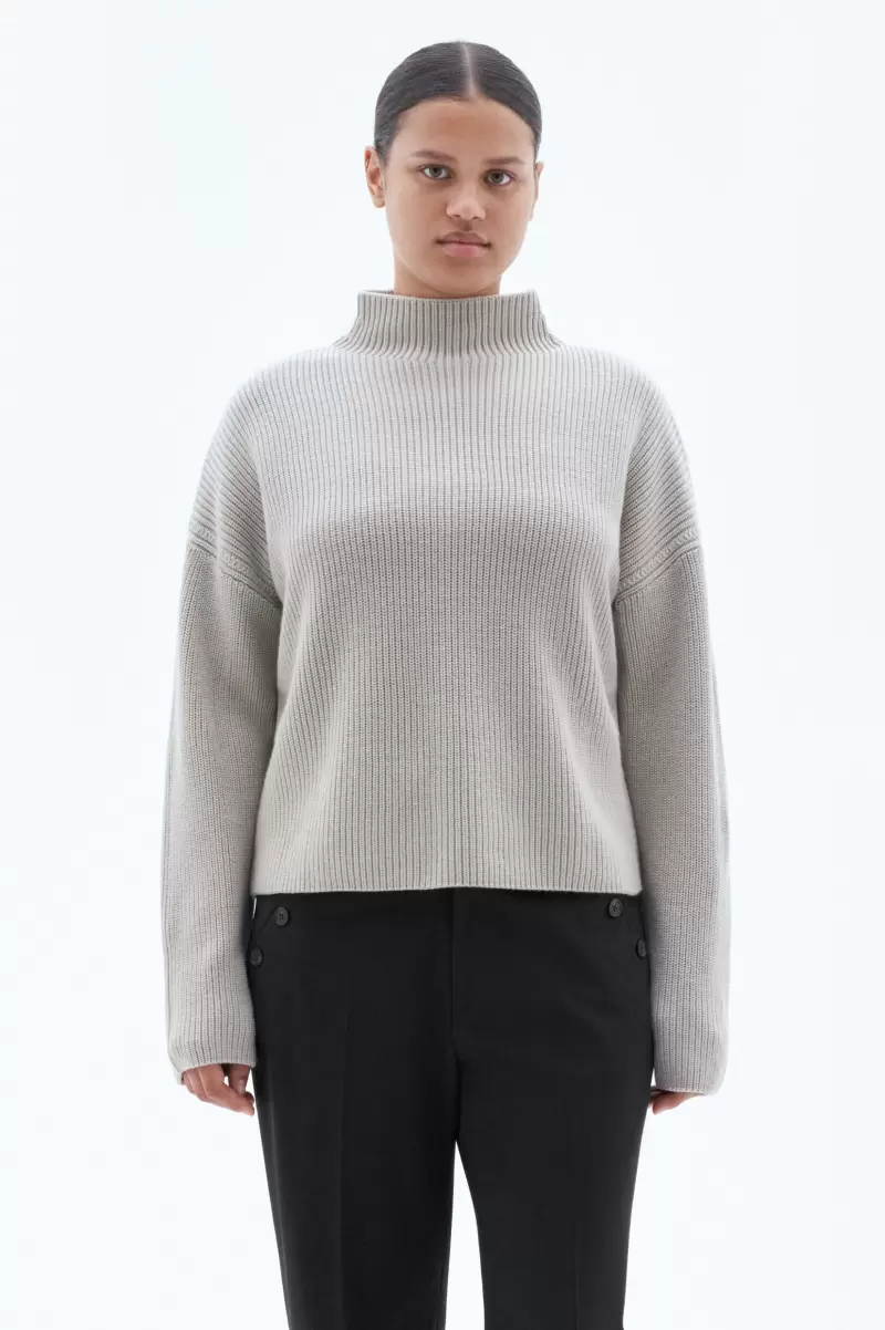Filippa K Willow Sweater Grey Beige Strick Mode Damen
