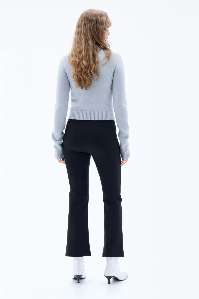 Hosen Technologie Damen Filippa K Black Jersey-Hose Mit Ausgestelltem Bein - 3
