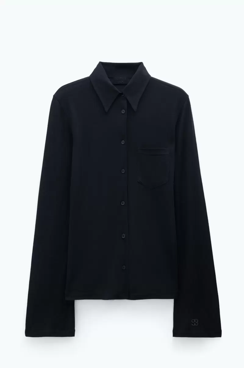 Black Filippa K Material Damen 93 Jersey Shirt Tops - 4