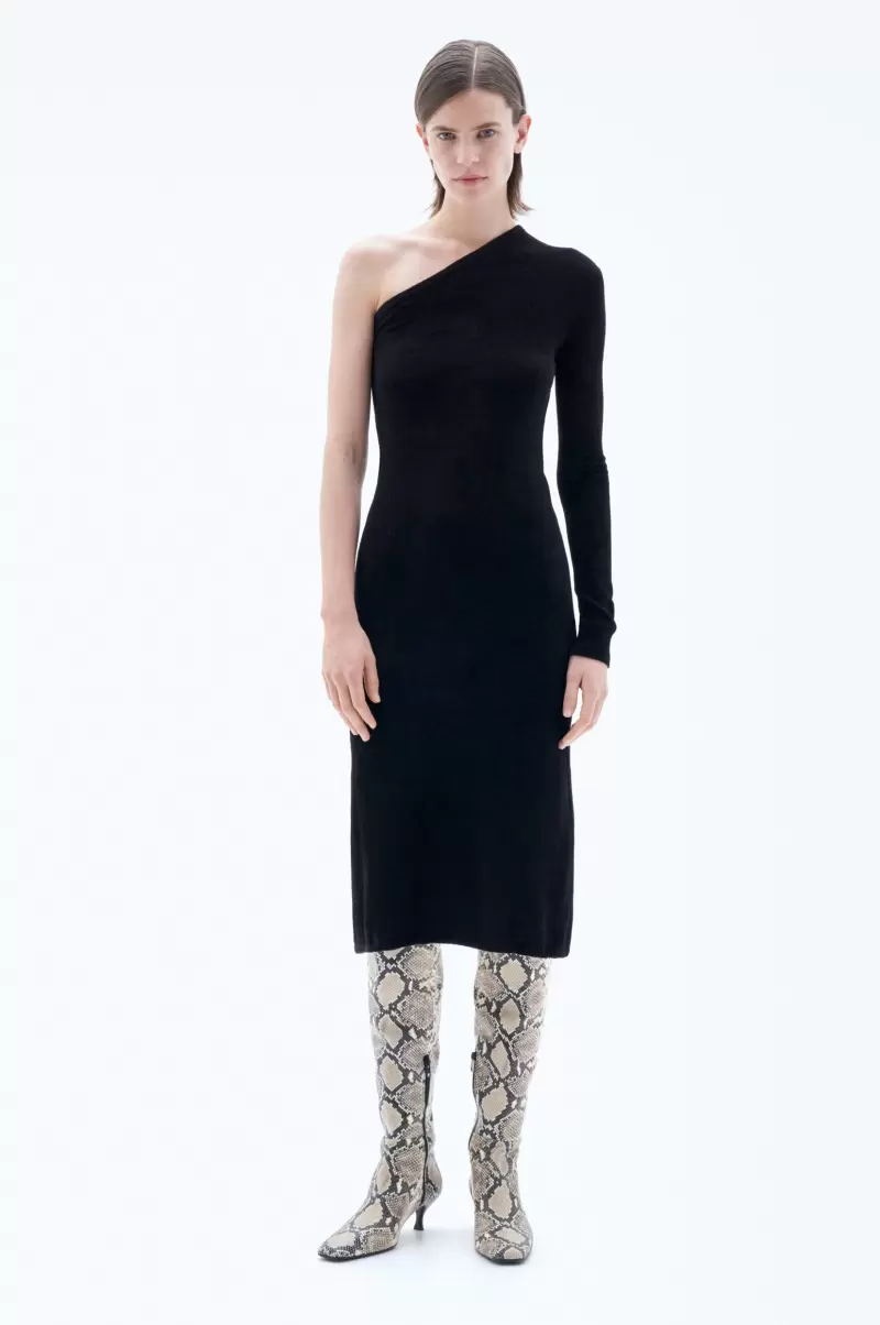 Damen Kleider Black Filippa K Verkauf One-Shoulder-Kleid