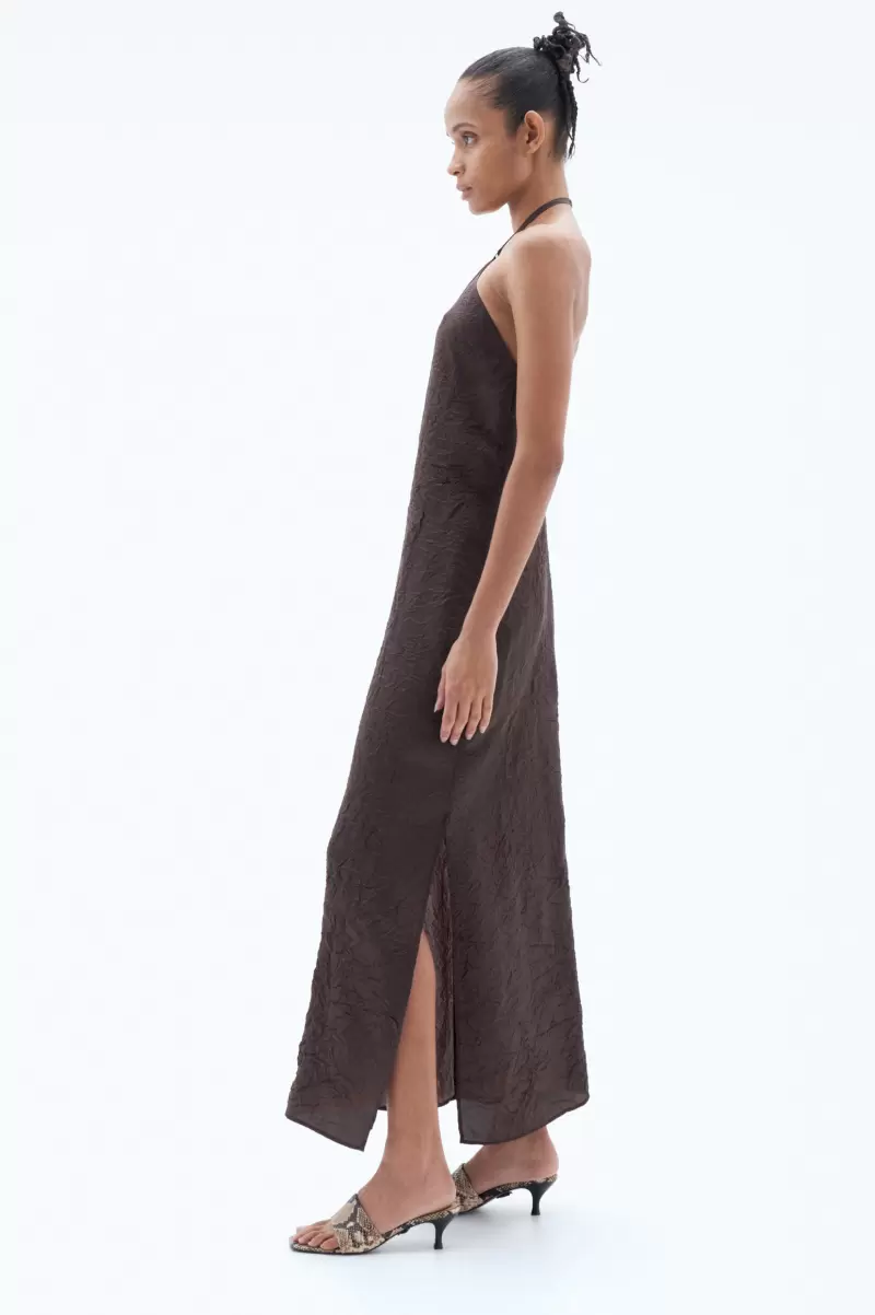 Dark Chocolate Kleid In Knitteroptik Mit Tiefem Rückenausschnitt Kleider Filippa K Damen Standard - 1