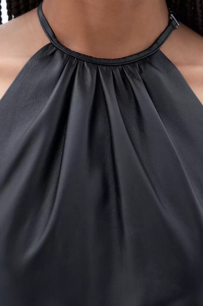 Kleider Black Damen Markenidentität Kleid Aus Leder Filippa K - 1
