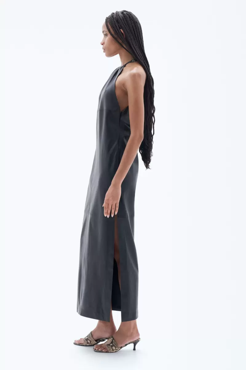 Kleider Black Damen Markenidentität Kleid Aus Leder Filippa K - 2