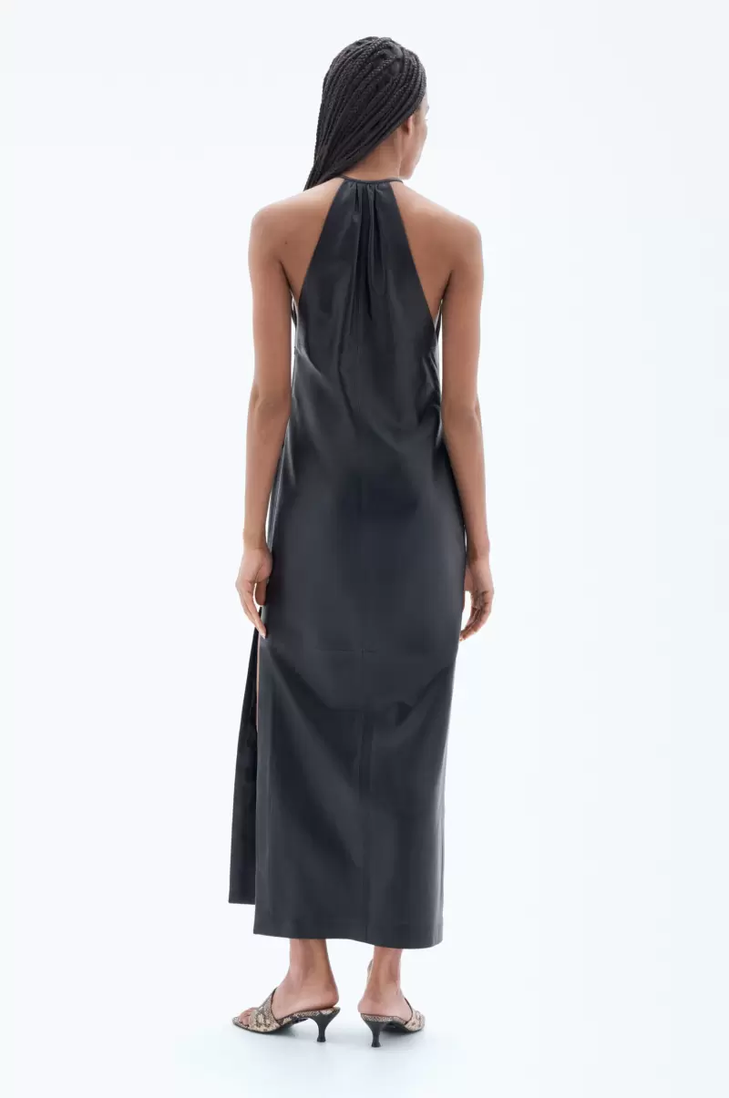 Kleider Black Damen Markenidentität Kleid Aus Leder Filippa K - 3