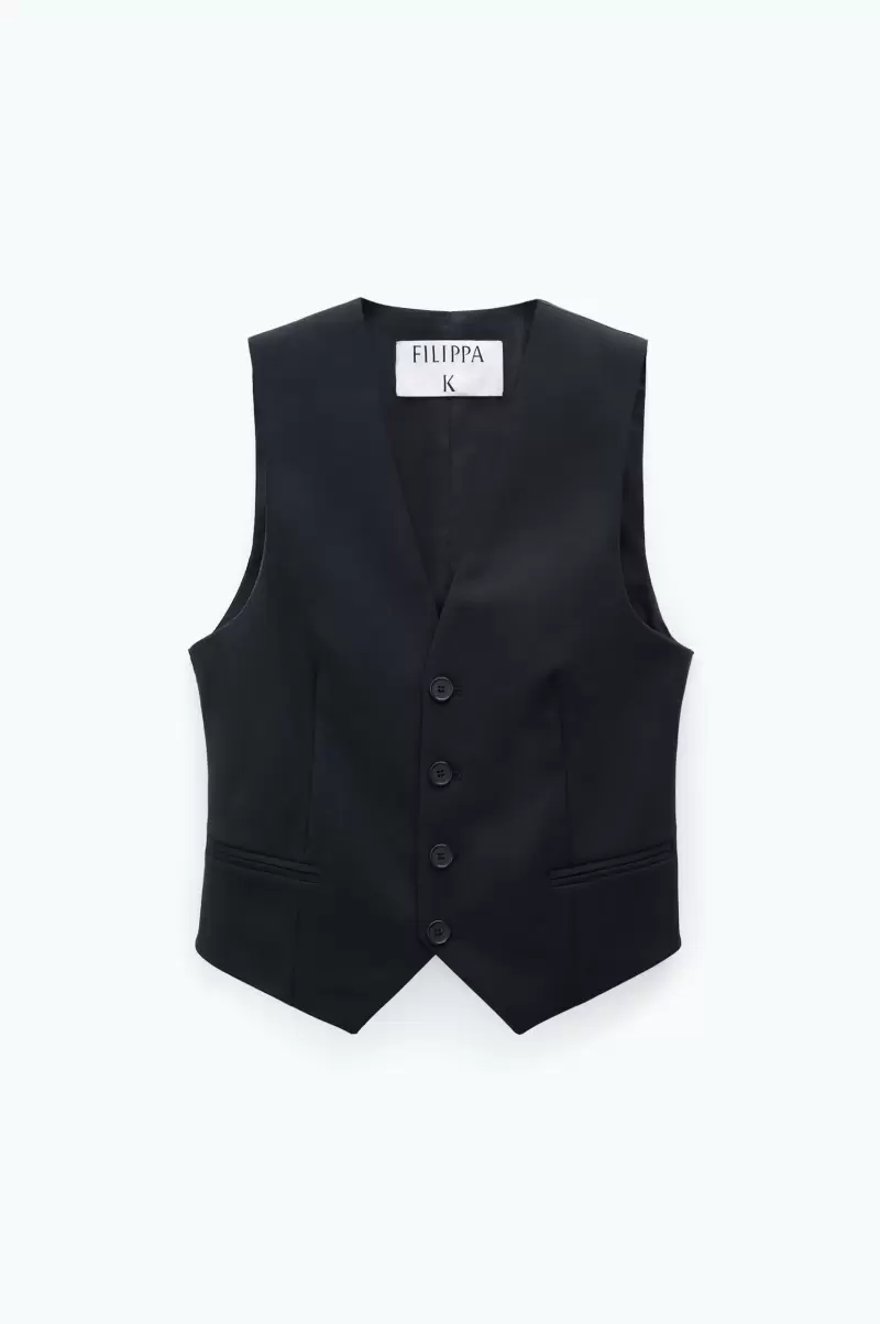 Filippa K Tailoring Verkaufen Damen Tailored Vest Black - 4