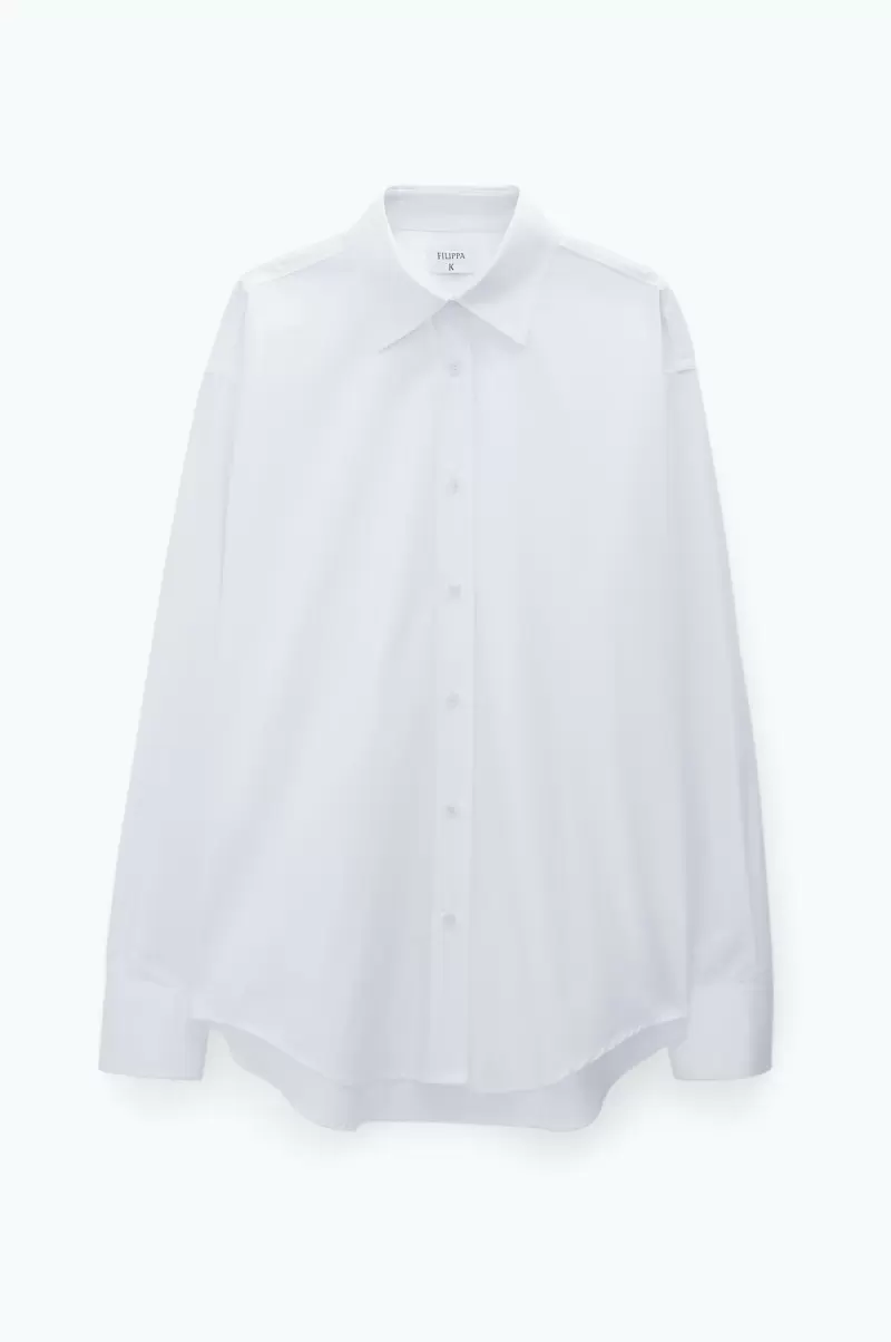 Damen Hemden Cotton Poplin Shirt Filippa K Reduzierter Preis White - 4