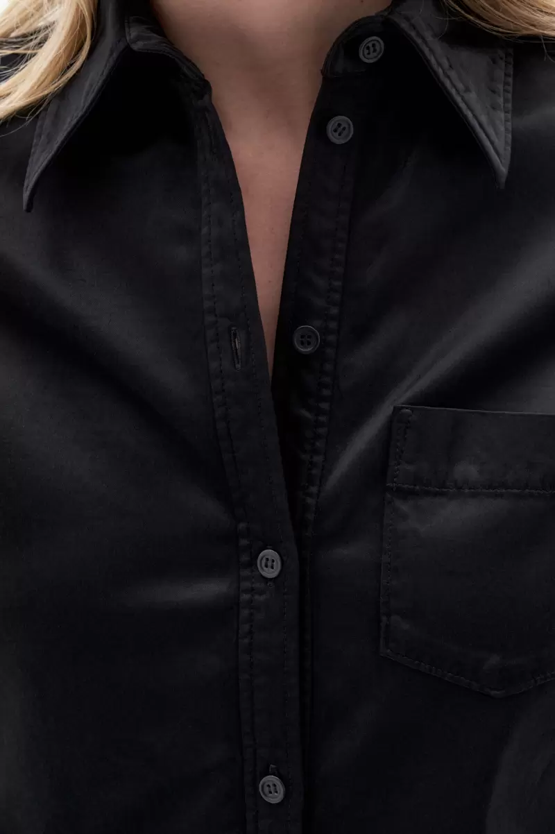 Stückgefärbtes Hemd Lagerbestand Filippa K Hemden Damen Black - 1