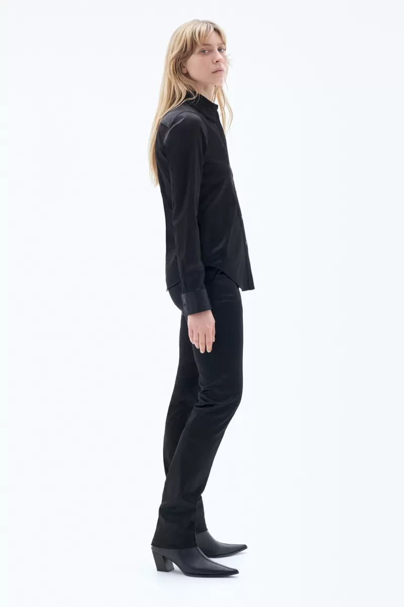 Stückgefärbtes Hemd Lagerbestand Filippa K Hemden Damen Black - 3
