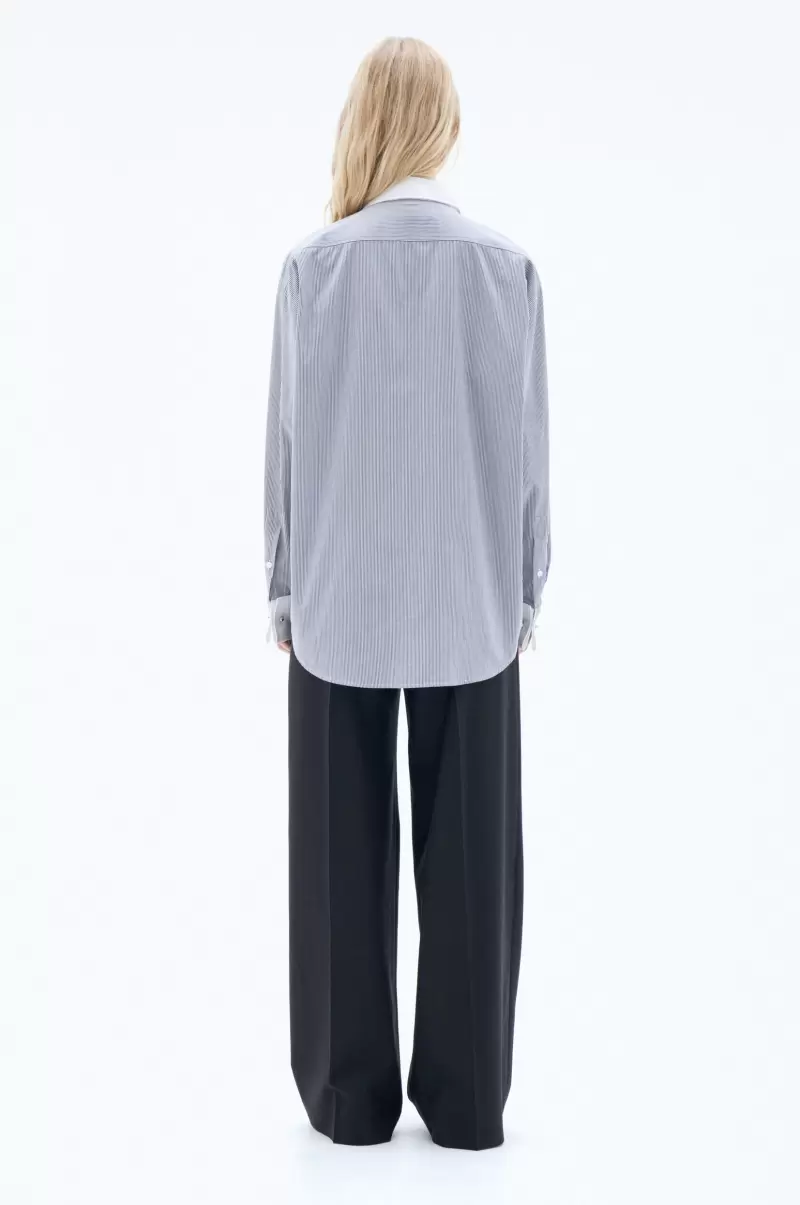 Hemden Filippa K Qualität Striped Tuxedo Shirt Ink Blue/White Damen - 2