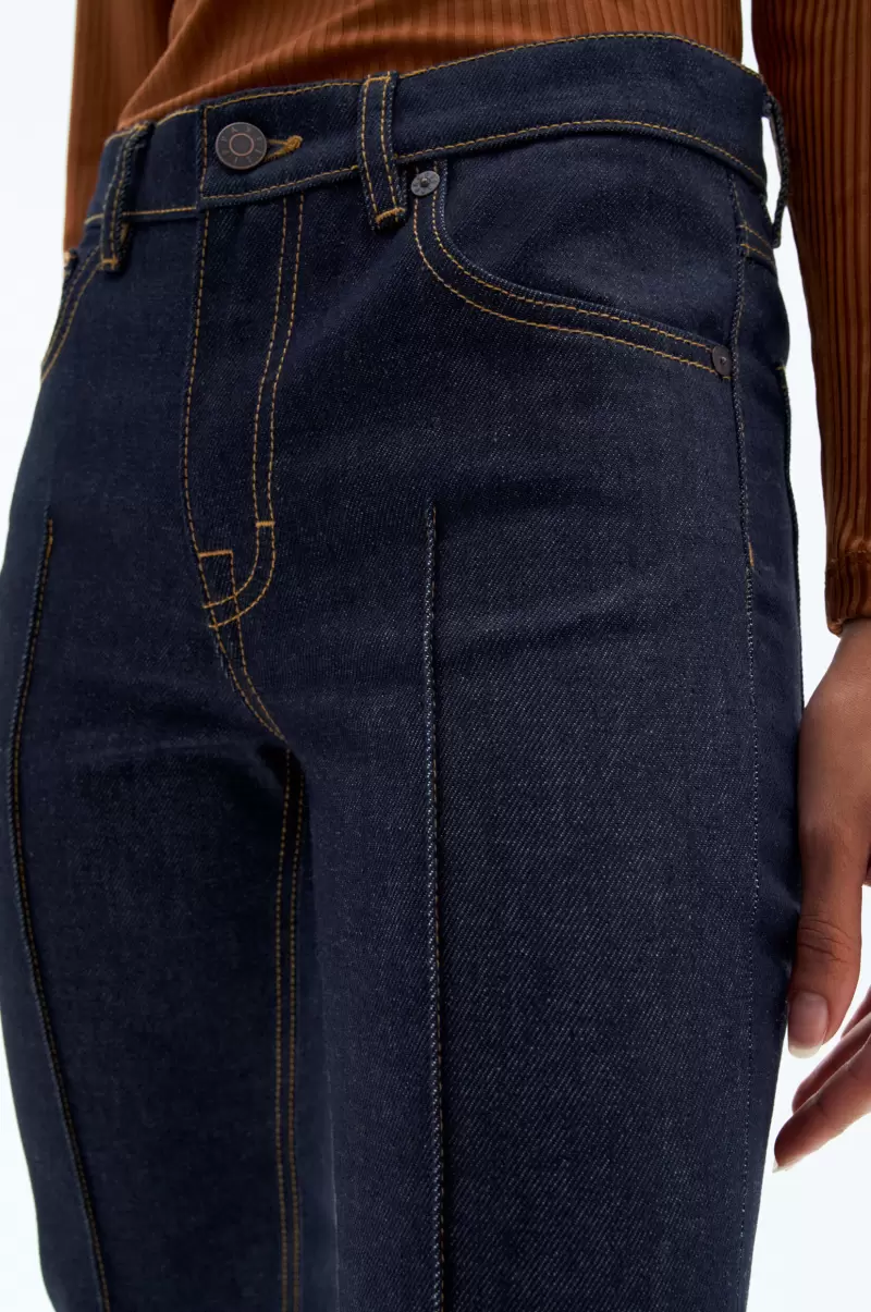 Damen Midnight Blue Jeans Mit Biesen Denim Produktqualitätsmanagement Filippa K - 2