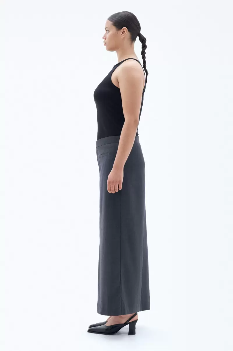 Long Tailored Skirt Dk. Grey Mel. Preisniveau Röcke & Shorts Filippa K Damen - 1