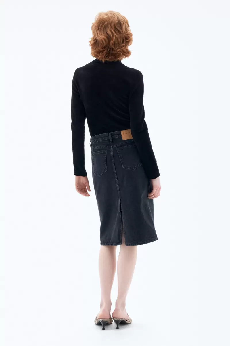 Midi-Jeansrock Charcoal Black Geschäft Filippa K Damen Röcke & Shorts - 2