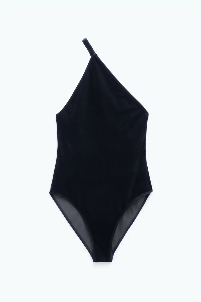 Bade-Styles Neues Produkt Damen Filippa K Asymmetrischer Badeanzug Black Velvet - 4