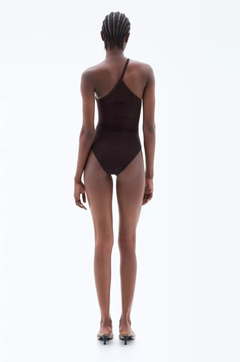 Innovativ Bade-Styles Asymmetrischer Badeanzug Damen Filippa K Purple Brown - 2