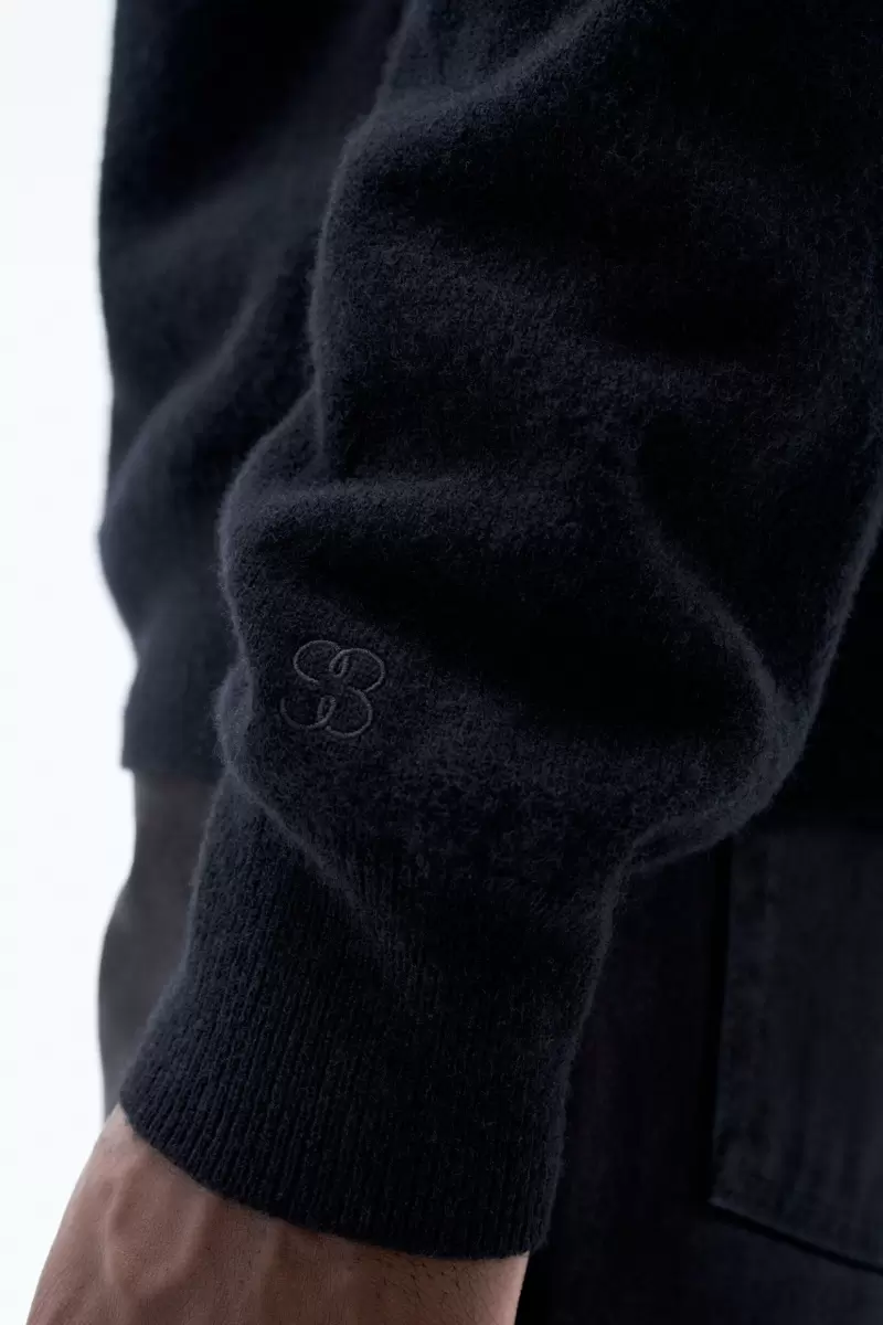 Herren Strick 93 Inside-Out Sweater Black Filippa K Treuerabatt - 1