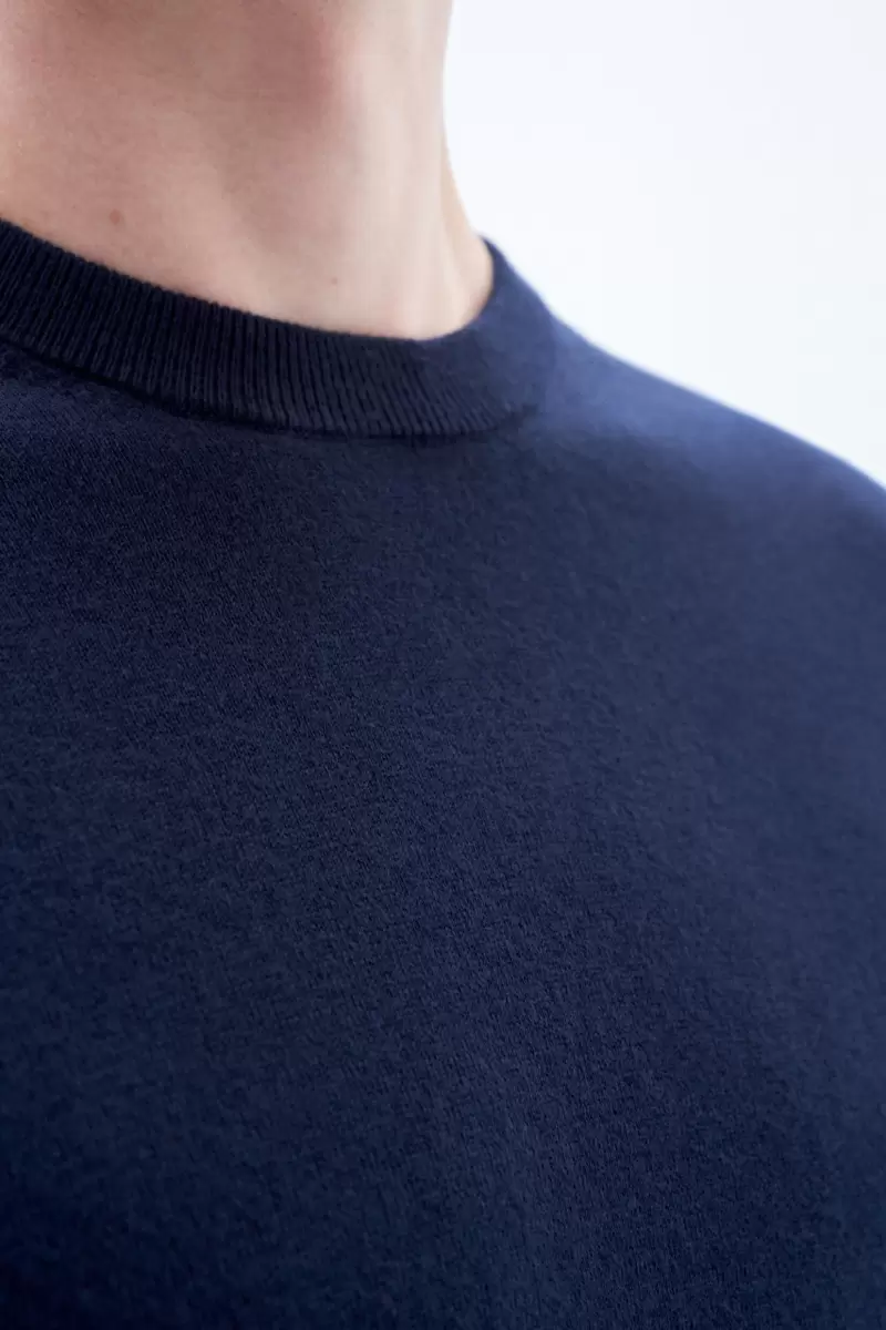 Herren Strick Preisnachlass Cotton Merino Sweater Navy Filippa K - 2