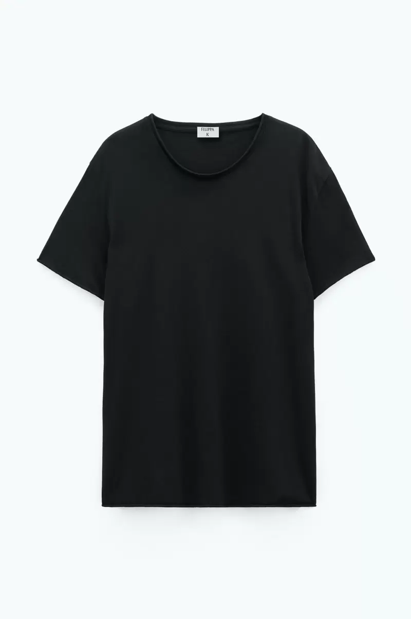 Black T-Shirts Filippa K Roll Neck Tee Markenidentität Herren - 3
