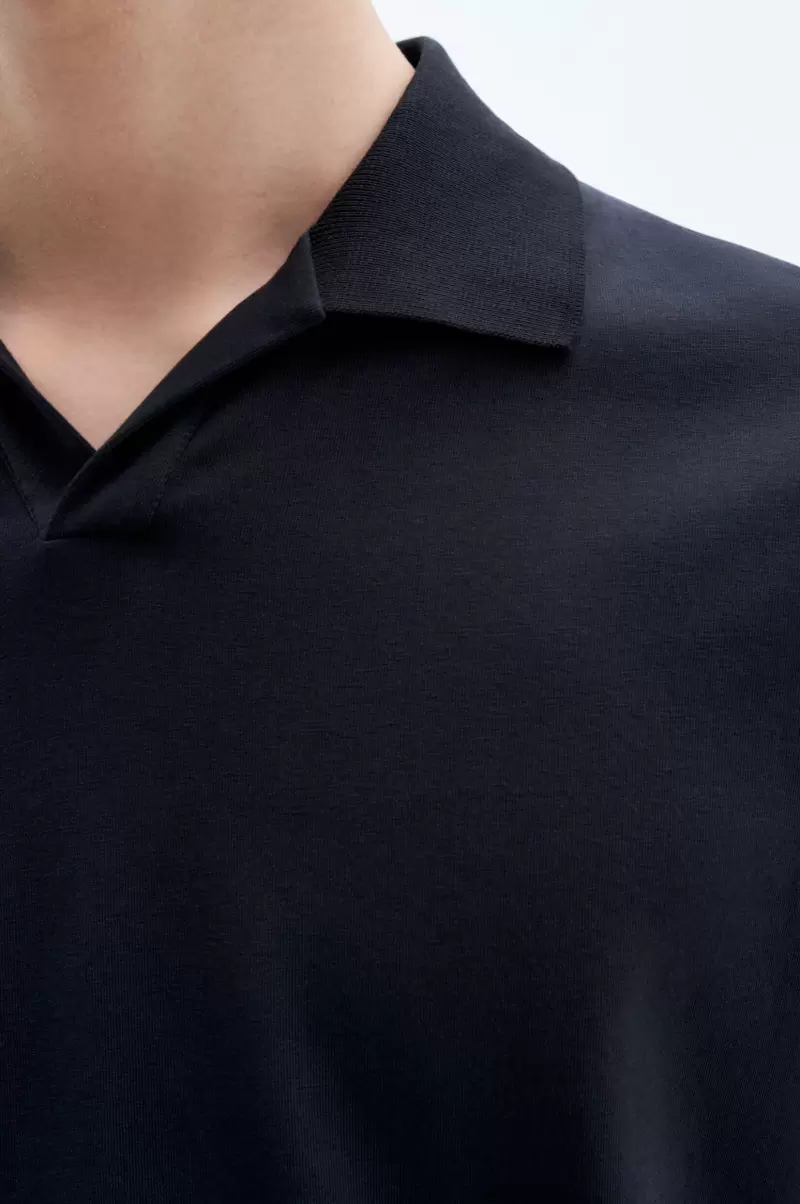 Filippa K Stretch Cotton Polo T-Shirt T-Shirts Herren Black Verpackung - 1