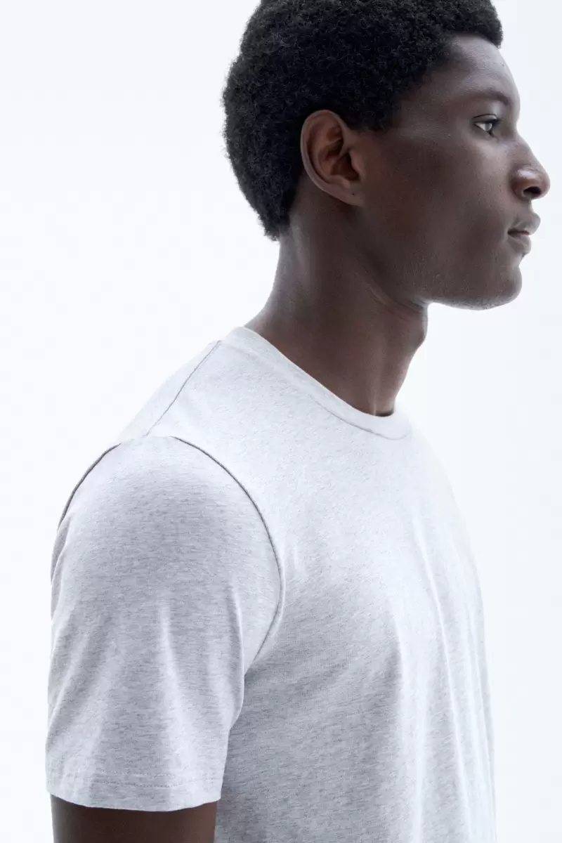 T-Shirt Aus Stretch-Baumwolle Flexibilität Filippa K T-Shirts Light Grey Melange Herren - 1