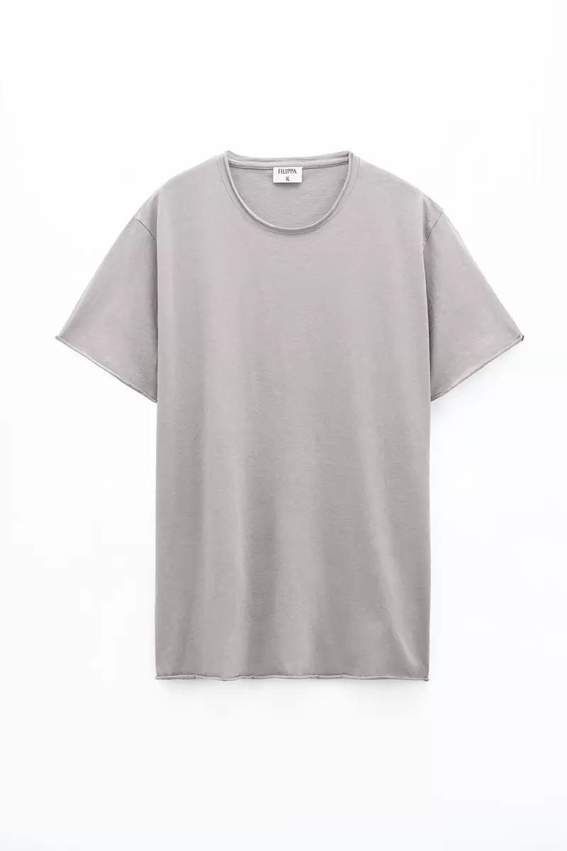 T-Shirts T-Shirt Mit Rollkragen Oyster Grey Qualität Herren Filippa K - 3