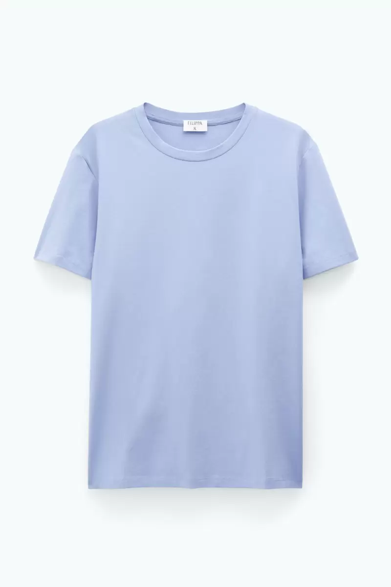 Filippa K T-Shirts Rabatt Stretch Cotton Tee Herren Faded Blue - 3