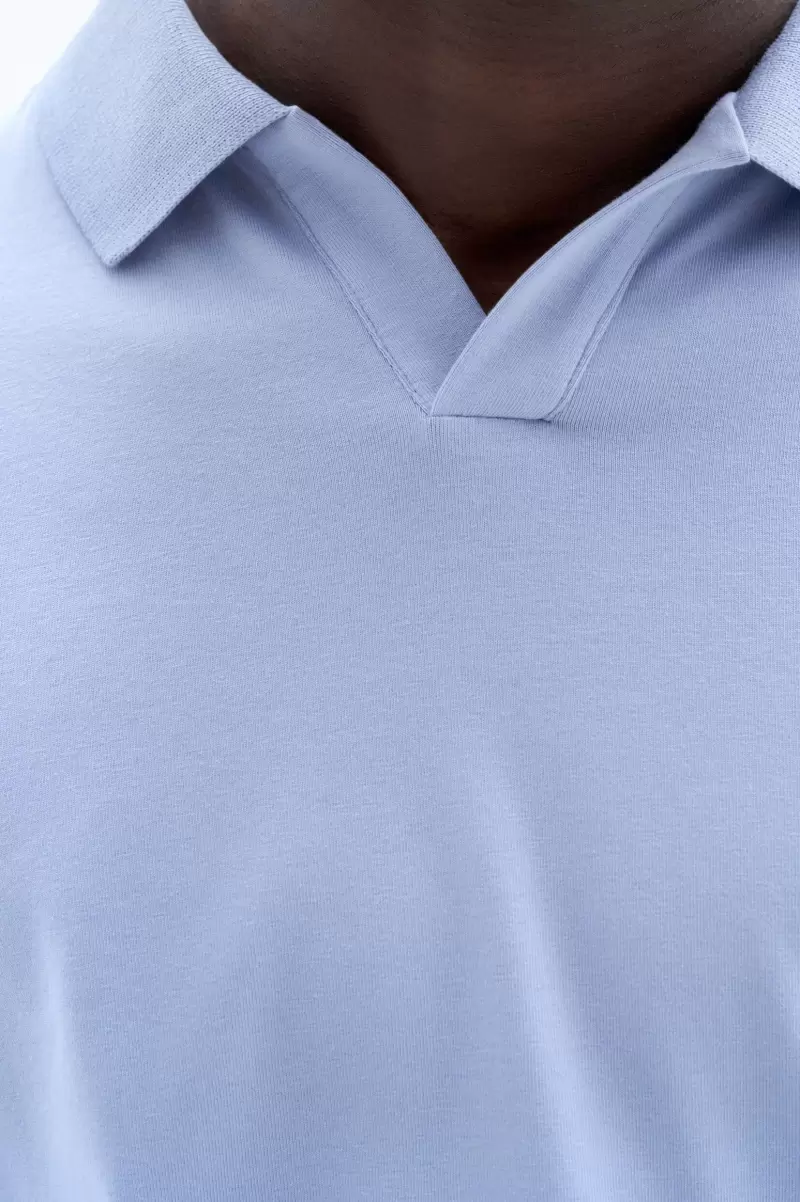 Stretch Cotton Polo T-Shirt T-Shirts Filippa K Qualität Faded Blue Herren - 1