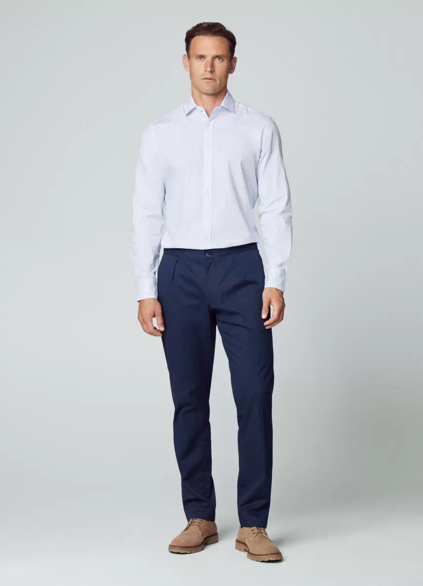 Hackett London Herren Hemden Hemd Gestreift Slim Fit Blue/White - 4