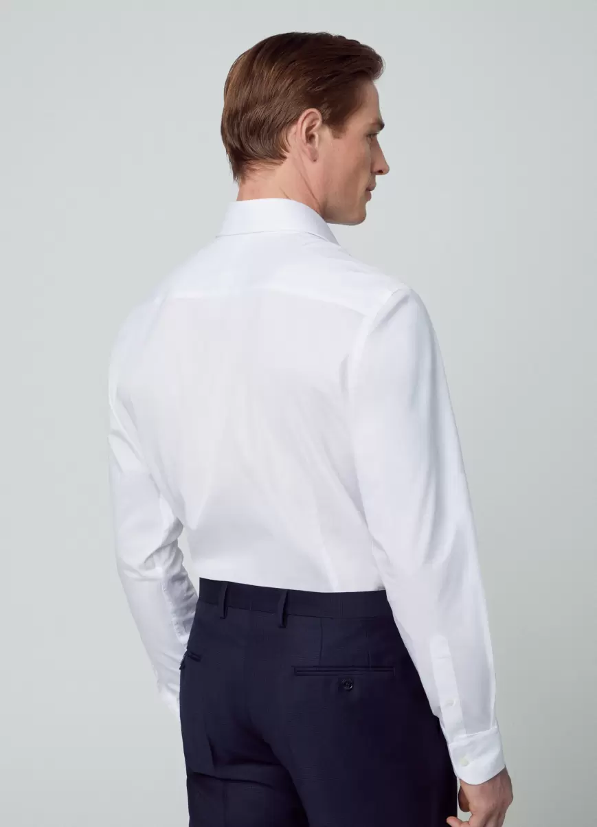 White Hemd Baumwolle Slim Fit Hemden Hackett London Herren - 2