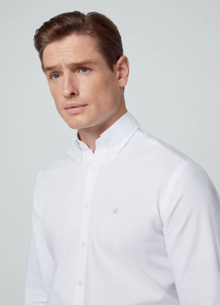 Hemden Hemd Baumwolle Oxford Slim Fit Herren White Hackett London - 1