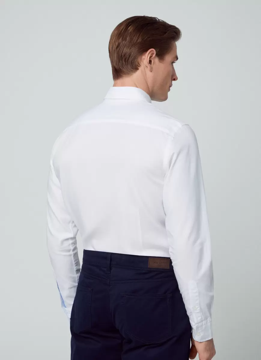 Hemden Hemd Baumwolle Oxford Slim Fit Herren White Hackett London - 2