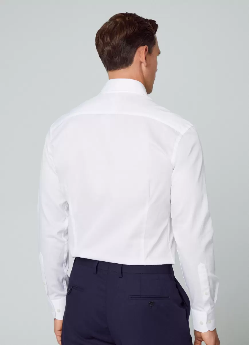 Hemden White Herren Hemd Dobby Baumwolle Slim Fit Hackett London - 2