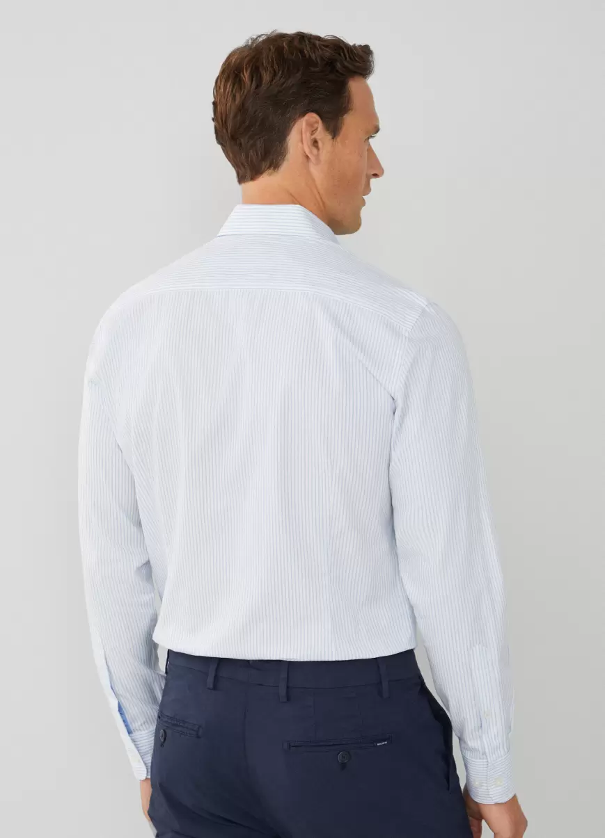 Herren Hemden Hackett London Hemd Gestreift Slim Fit White/Blue - 2