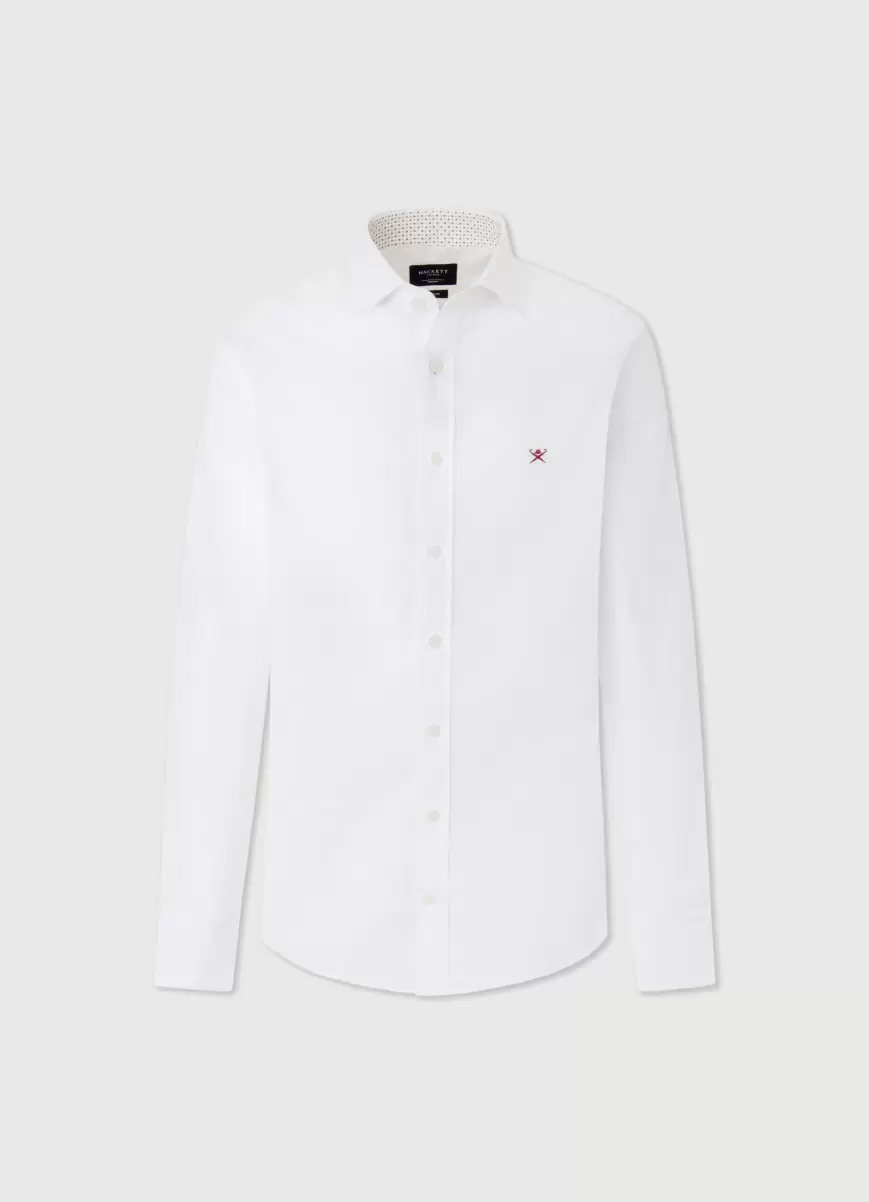 Hemden Hackett London Hemd Twill Slim Fit White Herren - 4