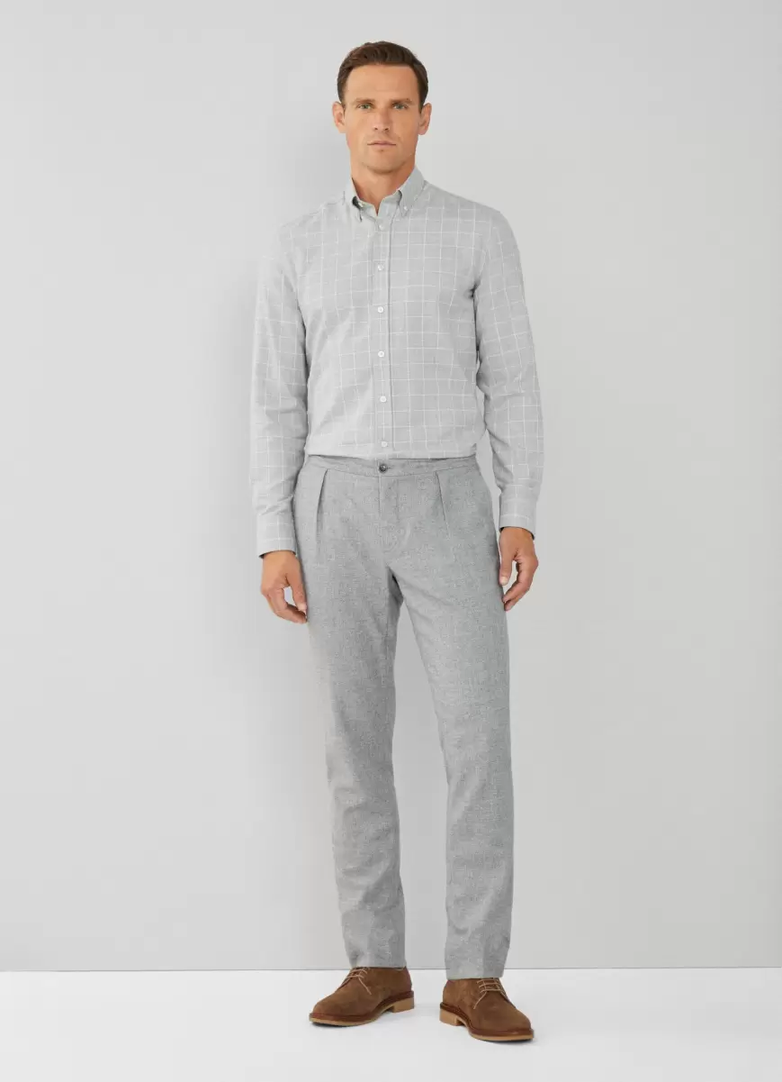 Grey/White Hemden Herren Hemd Kariert Slim Fit Hackett London - 4