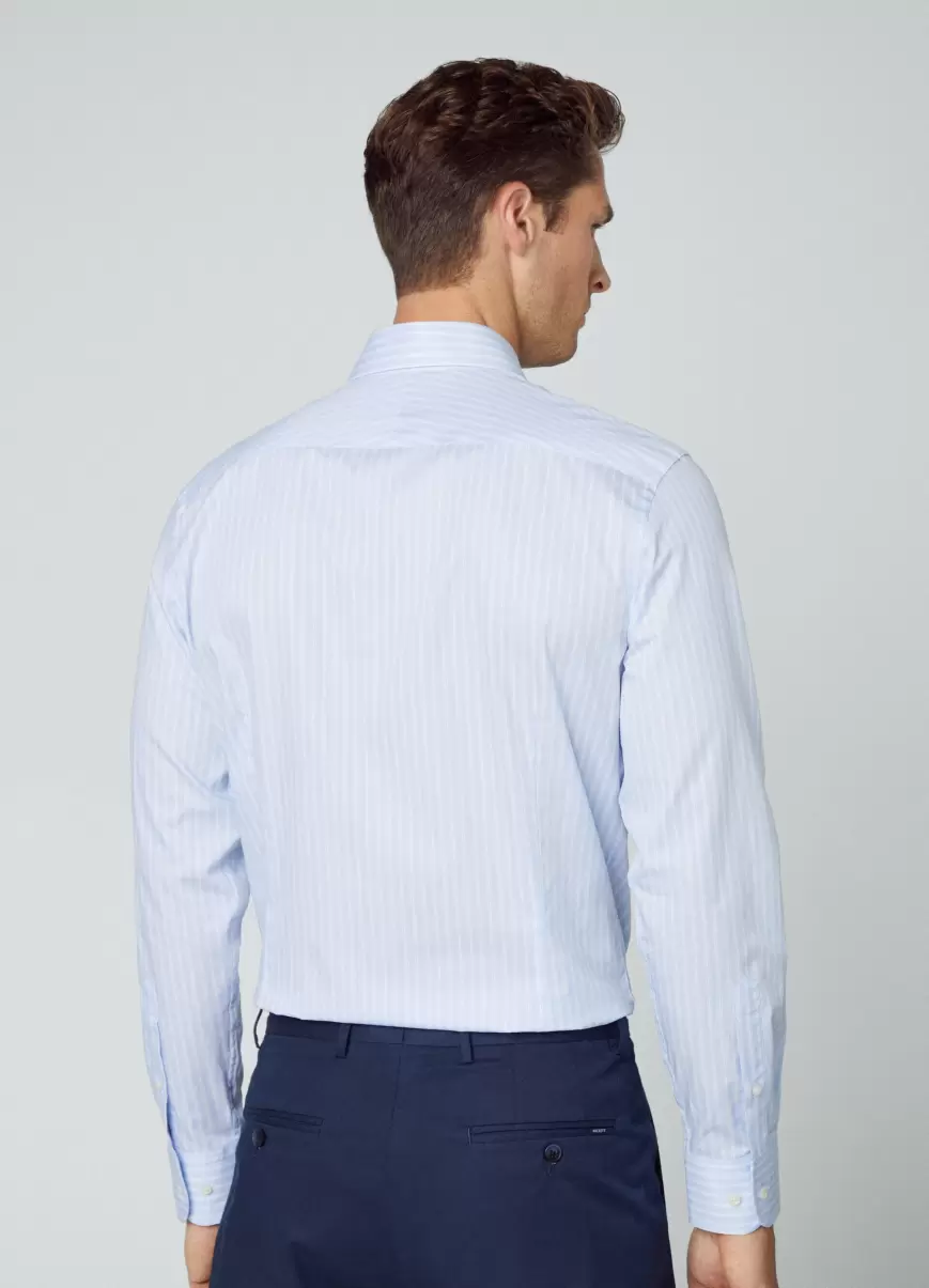 Hackett London Herren Blue/White Hemd Gestreift Slim Fit Hemden - 2