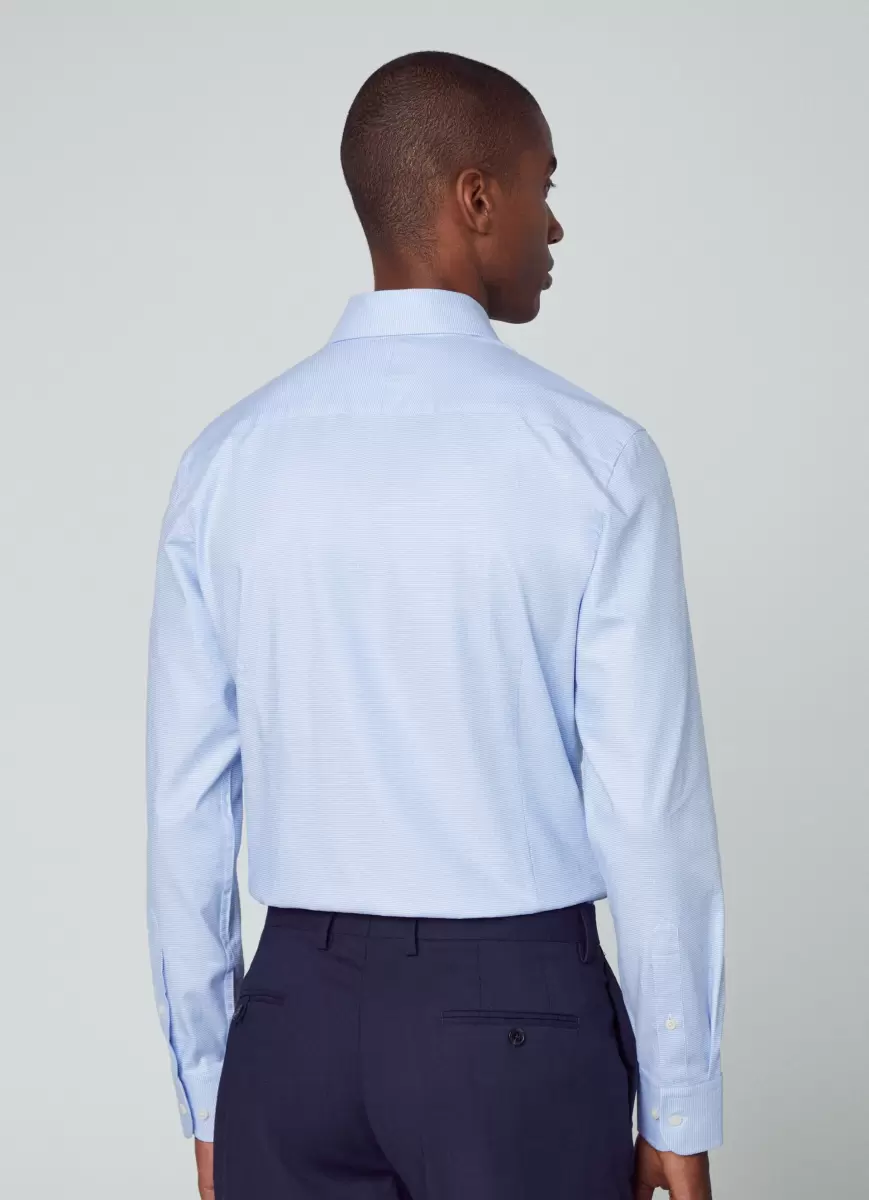 Hemden Herren Hackett London Blue/White Hemd Hahnentrittmuster Slim Fit - 2