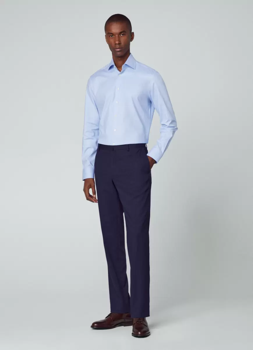 Hemden Herren Hackett London Blue/White Hemd Hahnentrittmuster Slim Fit - 4