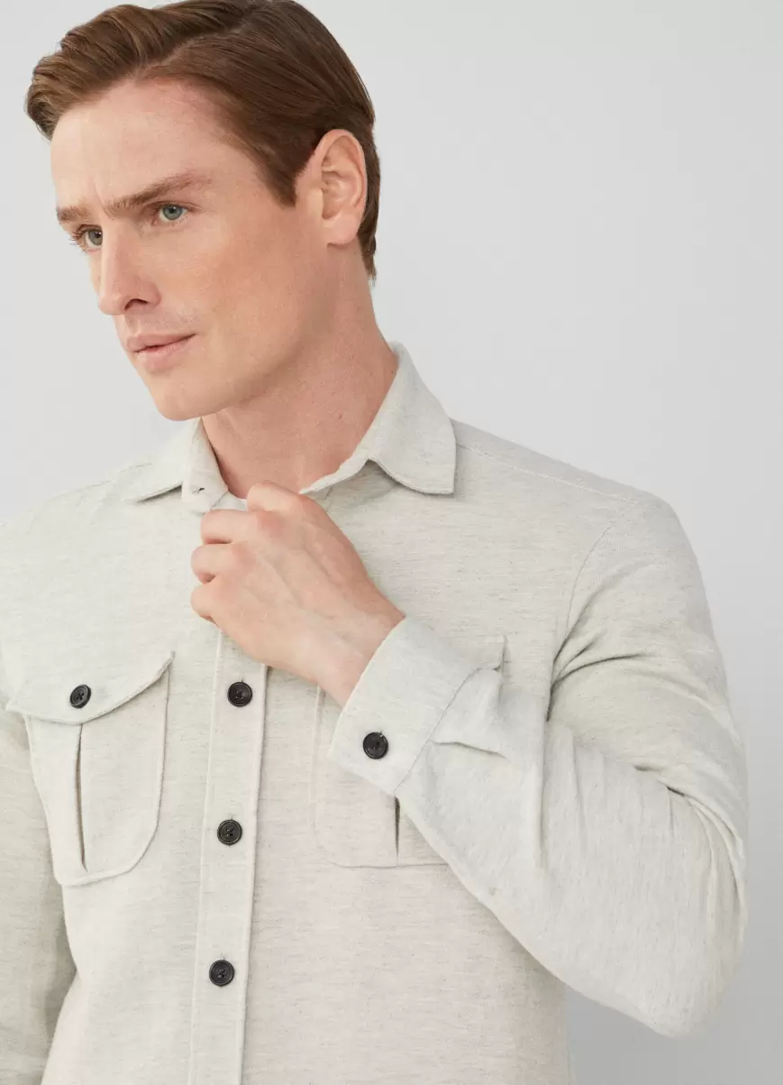 Hemden Hackett London Überhemd Baumwolle Grey Herren - 1