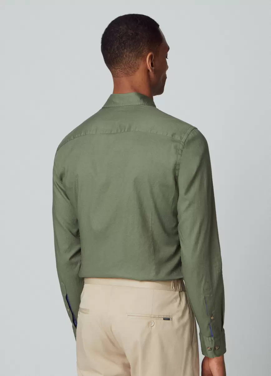 Slim Fit Hemd Baumwoll-Twill Green Hemden Hackett London Herren - 2