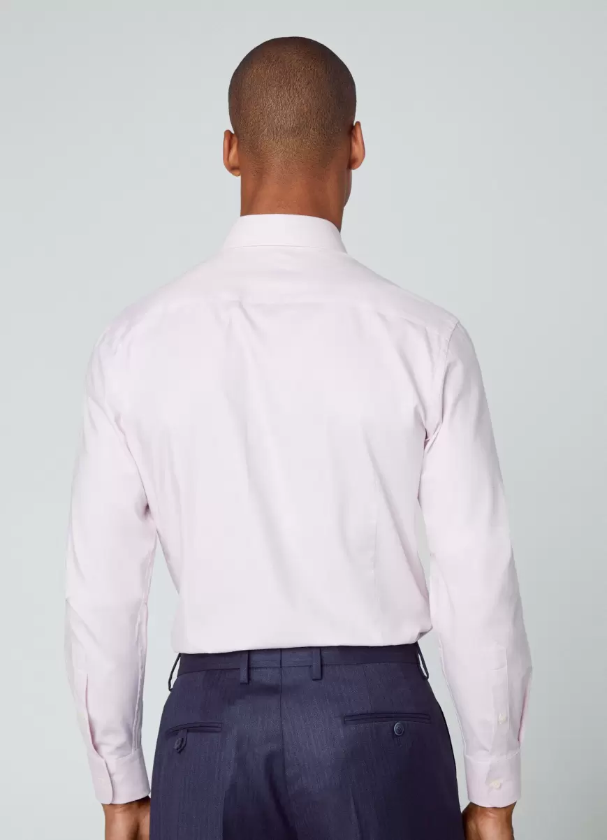 Hemden Herren Pink/White Hackett London Hemd Hahnentrittmuster Slim Fit - 2