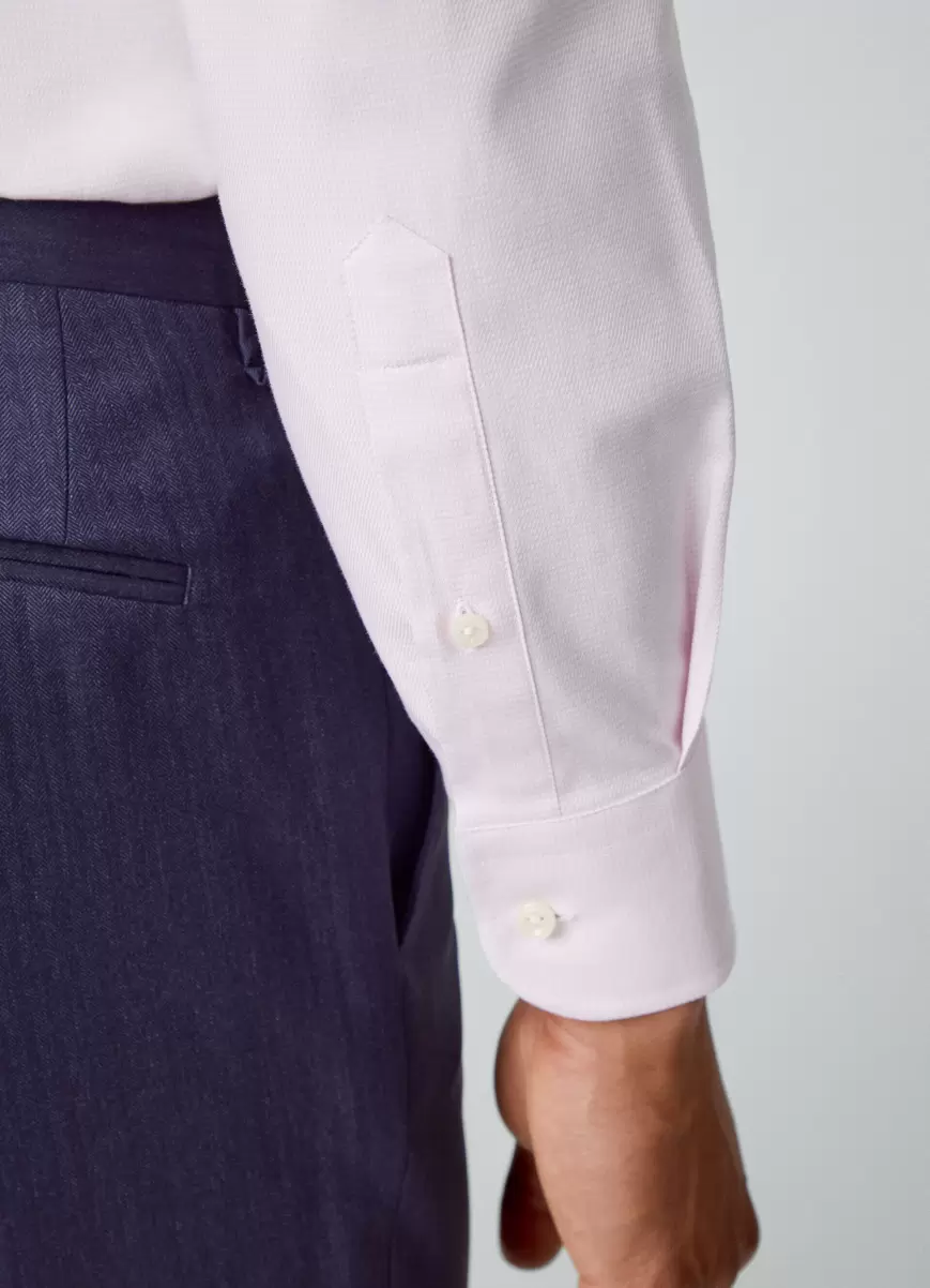 Hemden Herren Pink/White Hackett London Hemd Hahnentrittmuster Slim Fit - 3