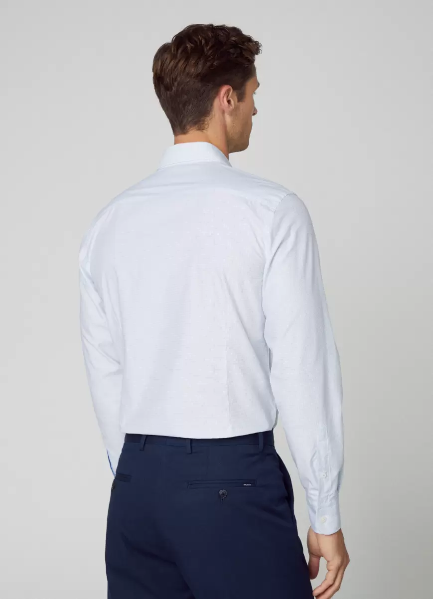 Hackett London Slim Fit Hemd Kariert Hemden White/Blue Herren - 2