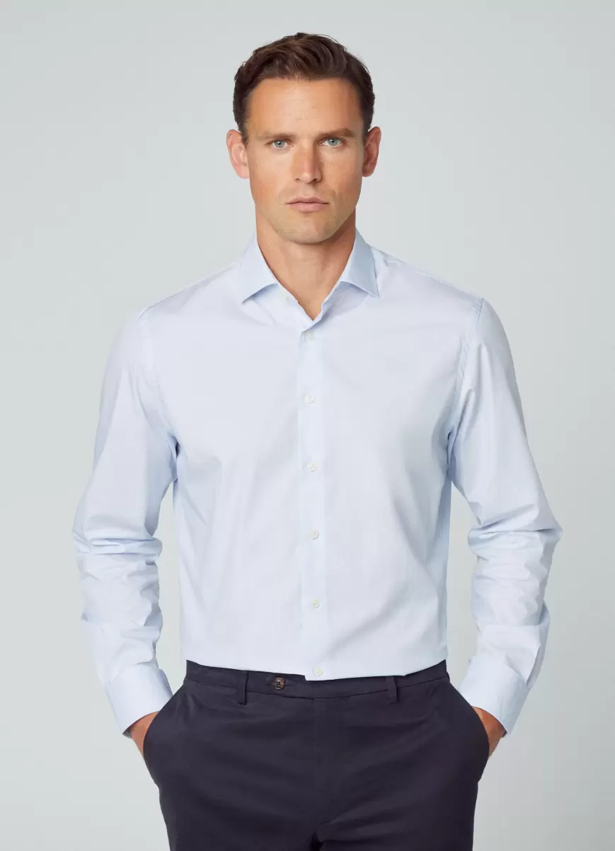 Hackett London Hemd Popeline Gestreift Blue/White Herren Hemden