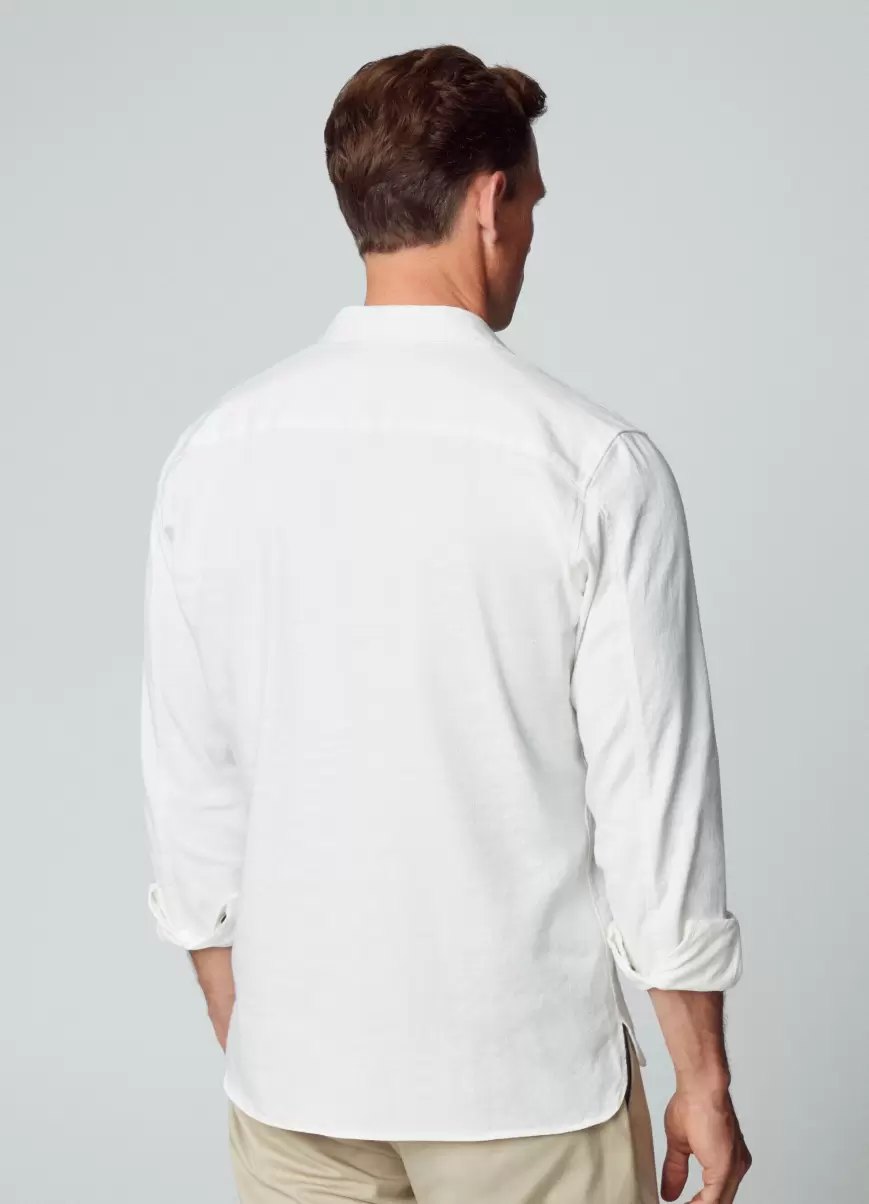 Hackett London Off White Überhemd Denim Utility Herren Hemden - 2