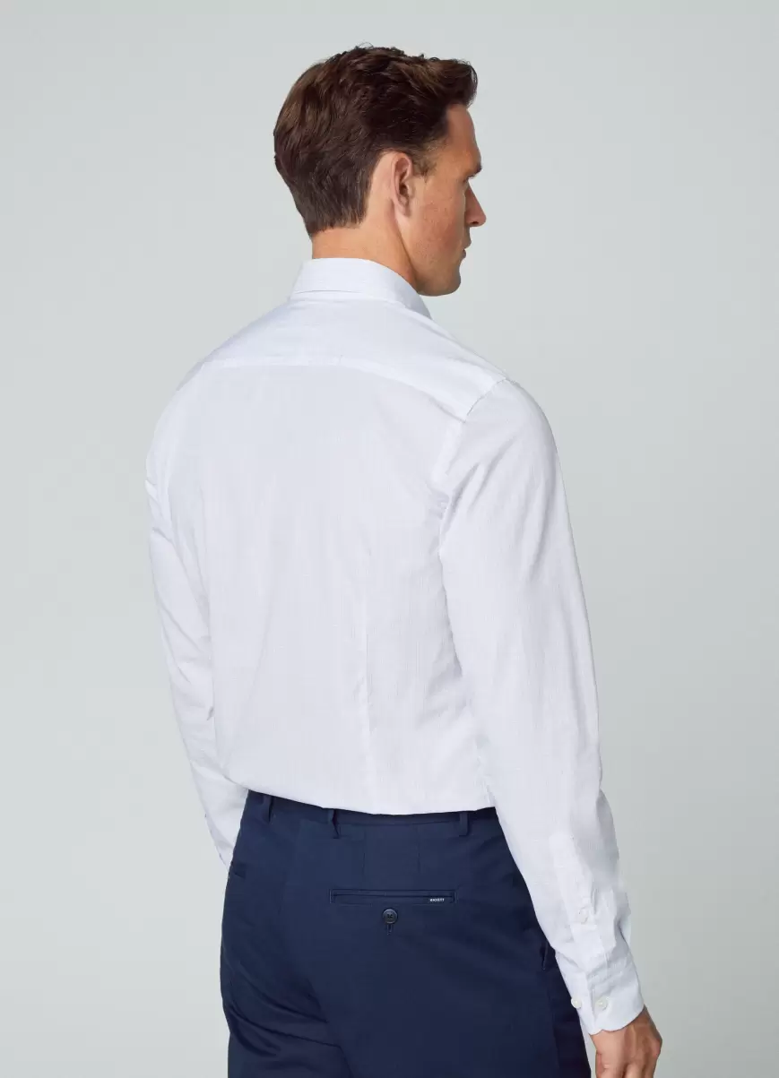 Slim Fit Hemd Kariert Tattersall Herren Hackett London White/Blue Hemden - 2