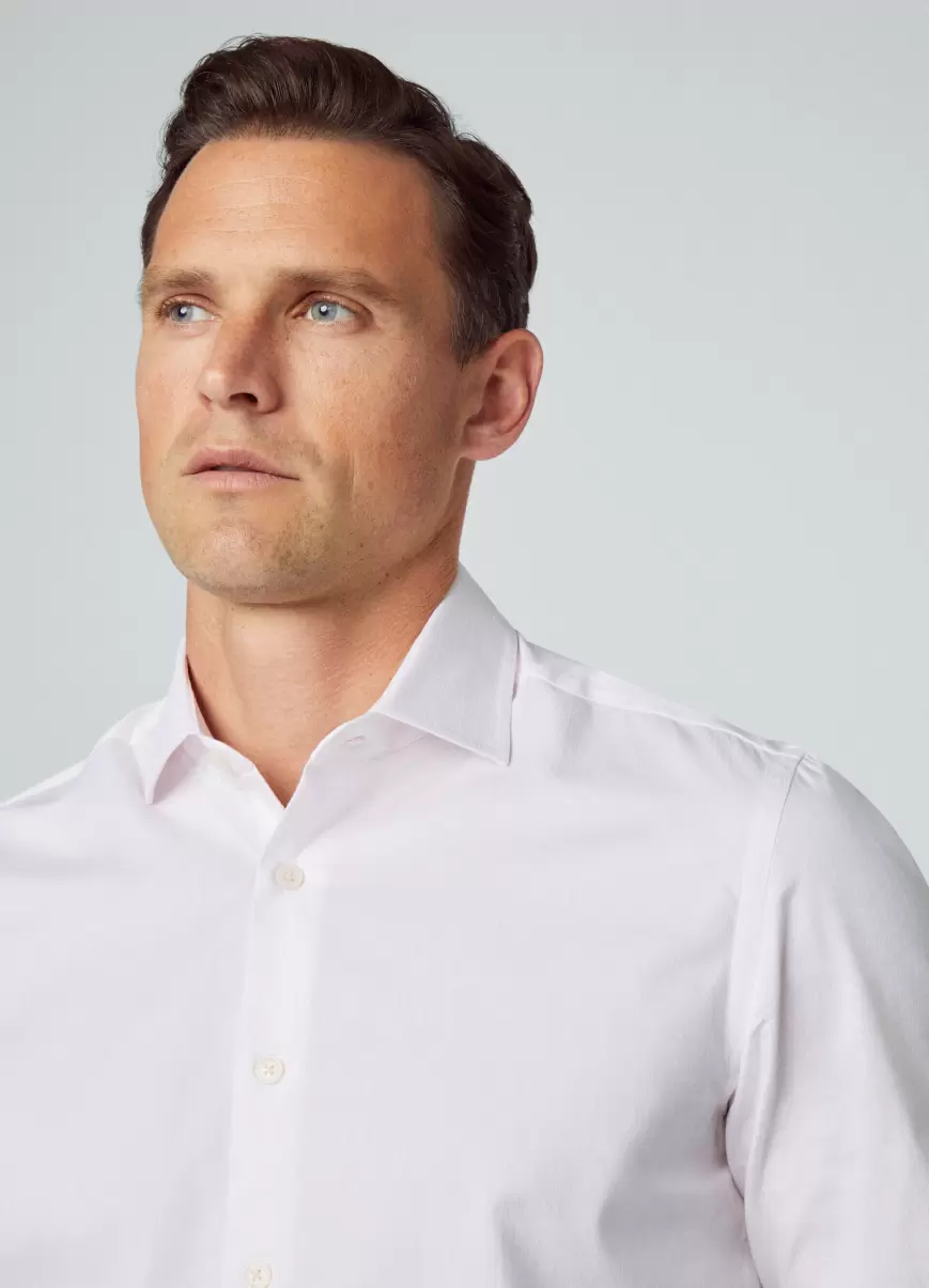Hackett London Slim Fit Hemd Gestreift Herren White/Pink Hemden - 1